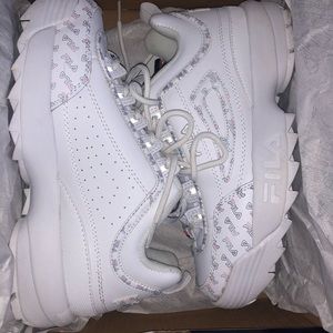 White Fila shoes